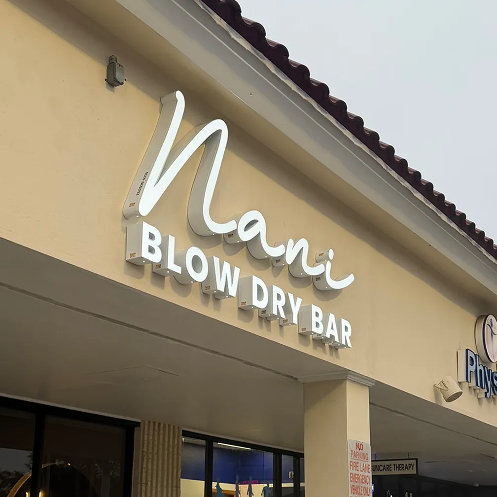 Nani Blow Dry Bar Channel Letter