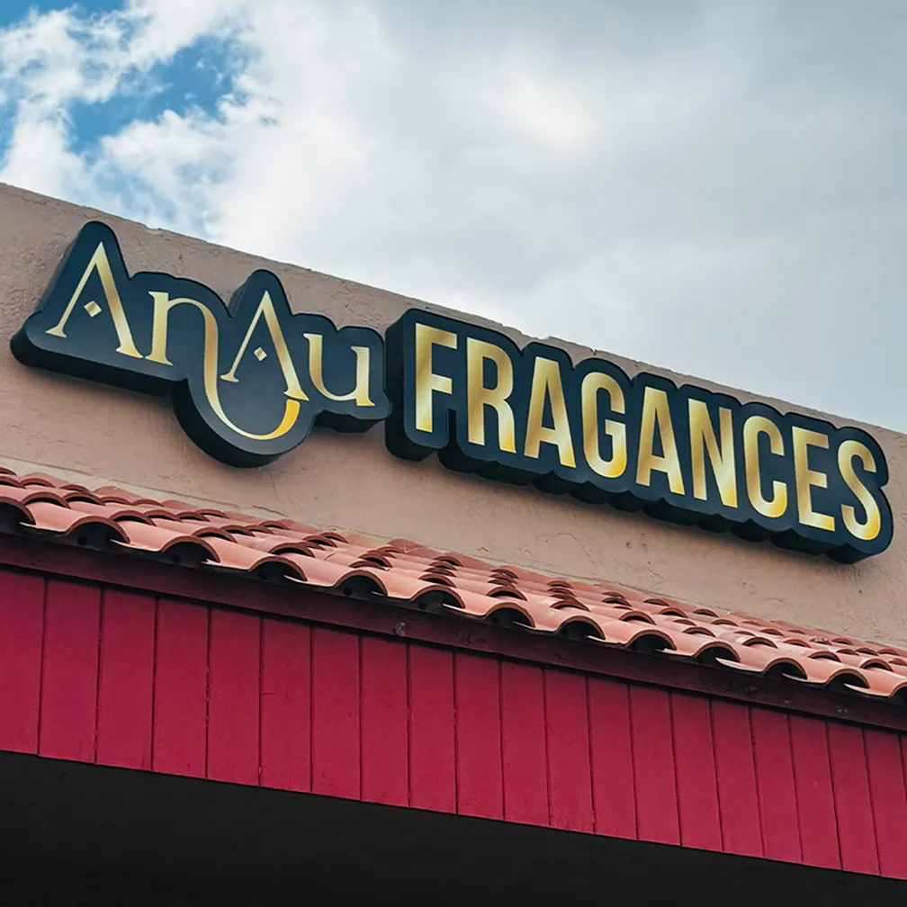 Anau Fragances Channel Letter