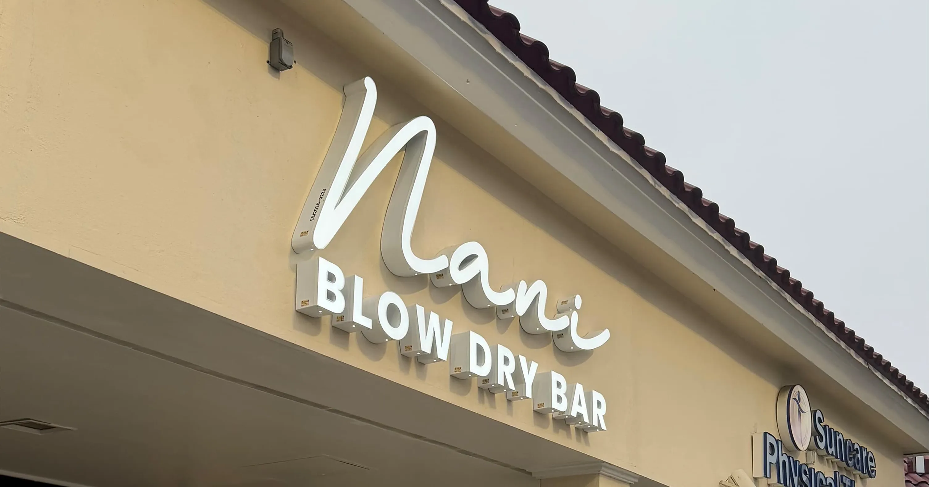 Nani Blow Dry Bar Channel Letter