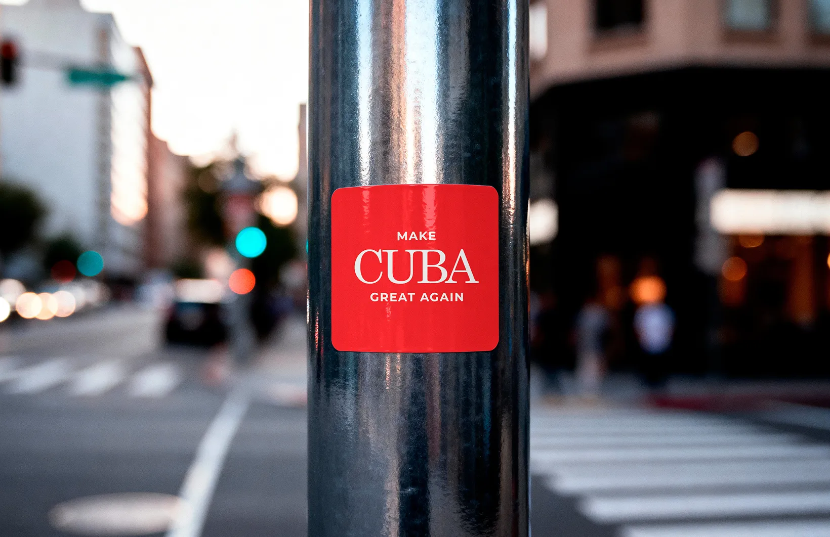 Make Cuba Great Again 1NationUp Stickers on Street Poster