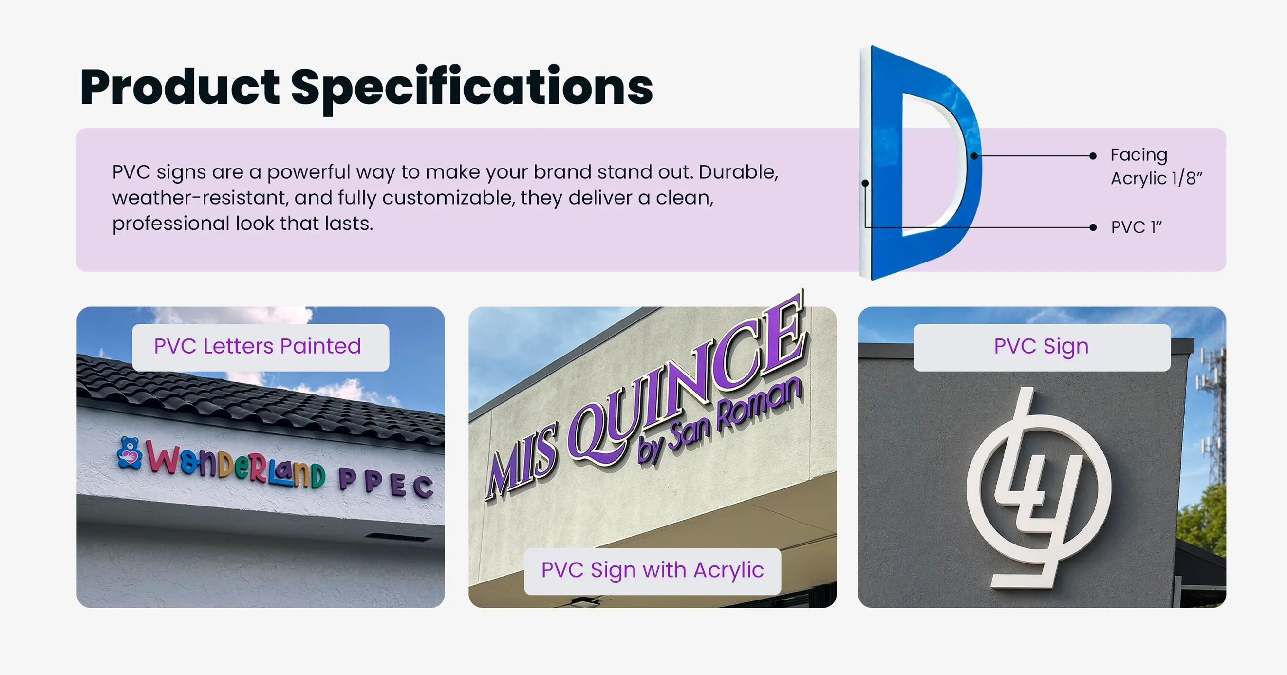 1NationUp PVC Sign Product Specifications
